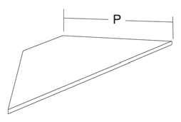 Полка из ДСП угловая наружная (ДСП=16 мм)