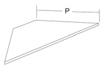 Полка для торгового стеллажа, базовая из ДСП угловая, наружная (ДСП=16мм)